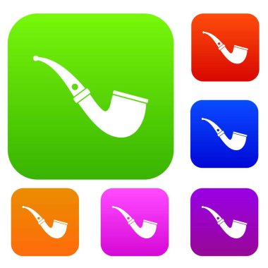 Sigara boru renk koleksiyonu ayarla