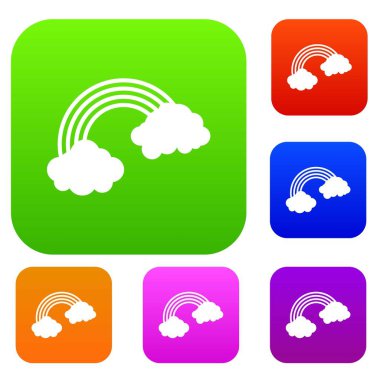 Gökkuşağı renk koleksiyonu ayarla