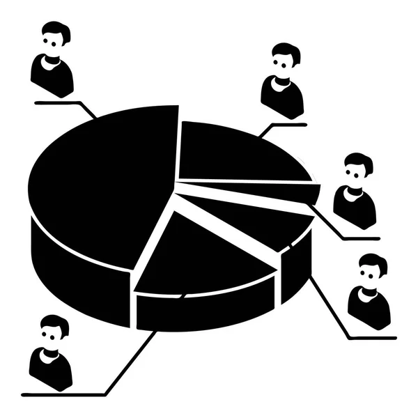 Ícone de diagrama de eleição, estilo simples — Vetor de Stock