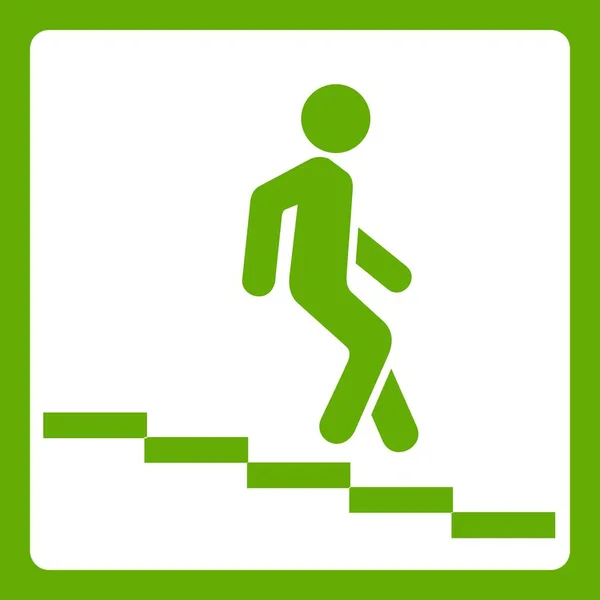 Altgeçit yol işareti simgesi yeşil — Stok Vektör