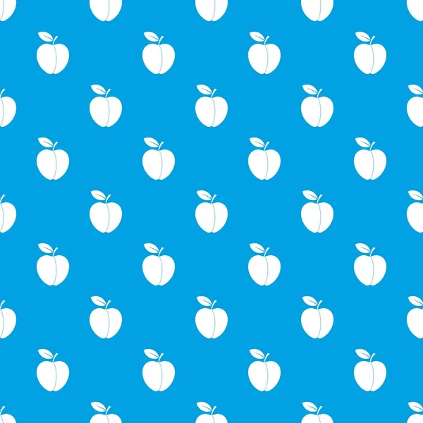 Modèle Apple bleu sans couture — Image vectorielle