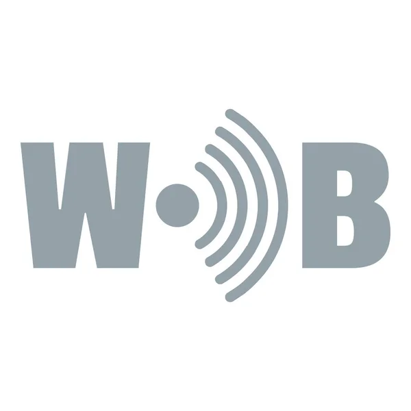 Wifi logo, simple gray style — Stock Vector