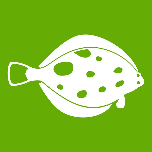 Ryba zelená ikona — Stockový vektor