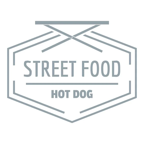 Logo hot dog, style gris simple — Image vectorielle