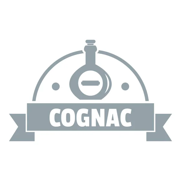 Cam konyak logosu, basit gri tarzı — Stok Vektör