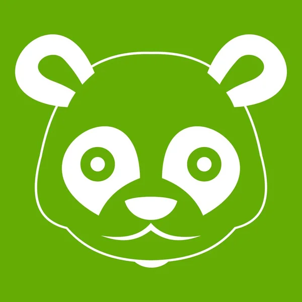 Cabeça de ícone de panda verde —  Vetores de Stock