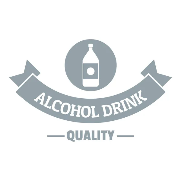 Jakości cognac logo, prosty styl szary — Wektor stockowy