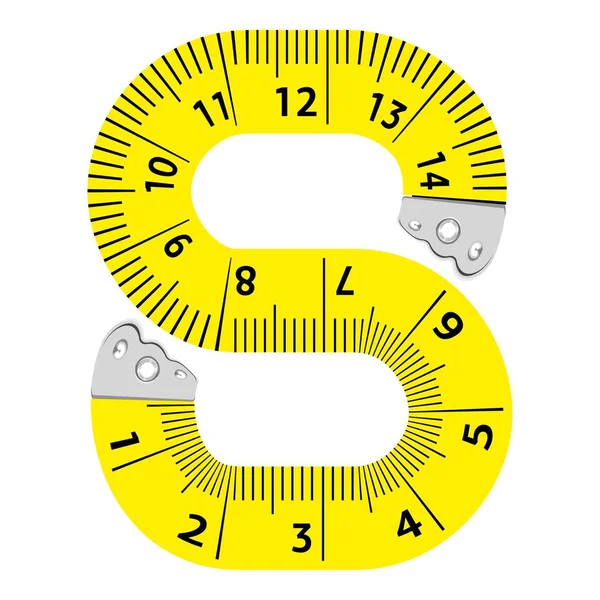 Number eight ruler icon, cartoon style — Stock Vector