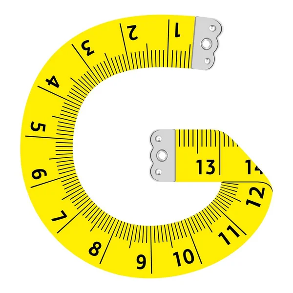 字母 g 尺图标, 卡通风格 — 图库矢量图片