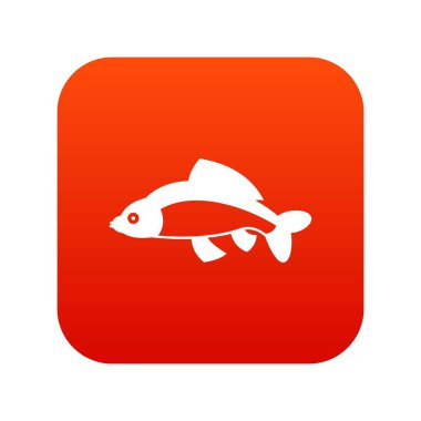 Balık simgesi dijital kırmızı