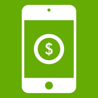 Görüntü simgesi yeşil üzerinde dolar işareti ile Smartphone