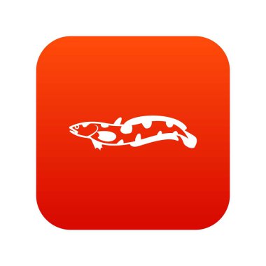 Anarhichas balık simgesi dijital kırmızı