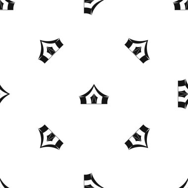 Çadır, kamp sembolü desen sorunsuz siyah