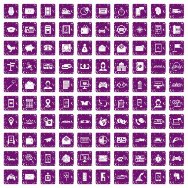 grunge mor set 100 telefon simgeleri