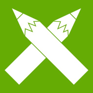 İki çapraz kalem simgesi yeşil