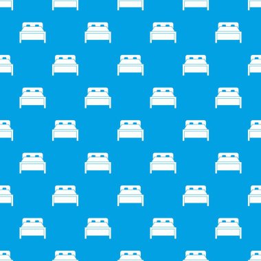 Çift Kişilik Yatak desen kesintisiz mavi