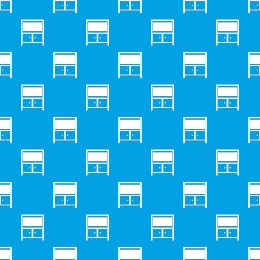 Vintage büfe desen kesintisiz mavi