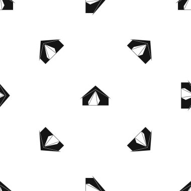 Açık çadır desen sorunsuz siyah