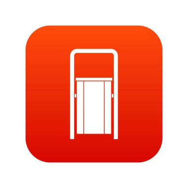 Genel çöp kutusu simgesini dijital kırmızı