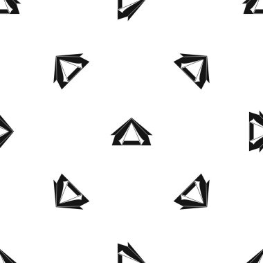 Turist çadır desen sorunsuz siyah