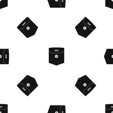 Gömlek desen sorunsuz siyah için moda cep