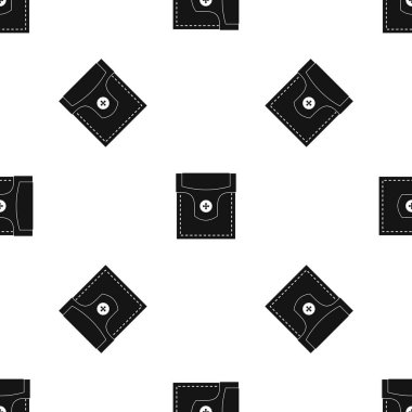 Vana cep düğmesini desen sorunsuz siyah ile