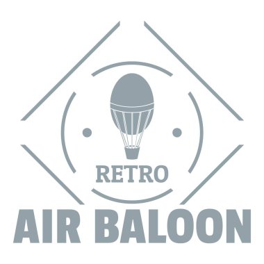 Hava balonu logosu, basit gri tarzı