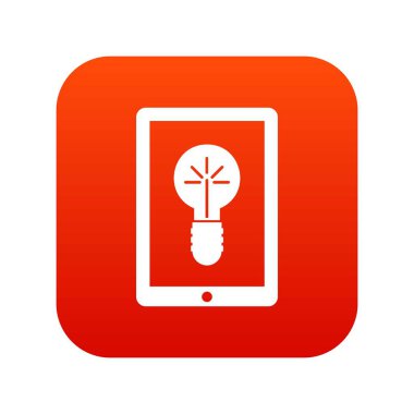 Gadget'ı ekran simgesi dijital kırmızı fikir lamba