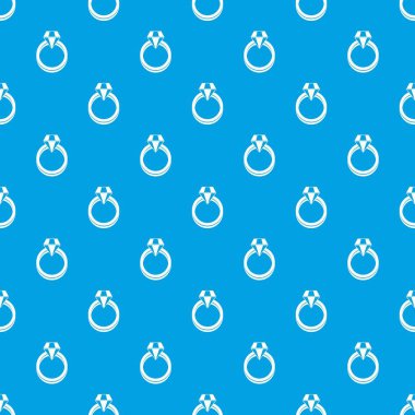 Tek elmas yüzük desen kesintisiz mavi