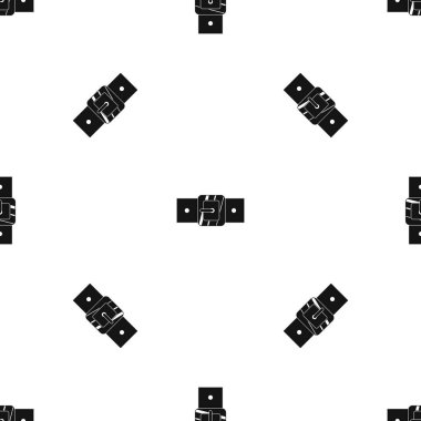 Kare kemer tokası desen sorunsuz siyah