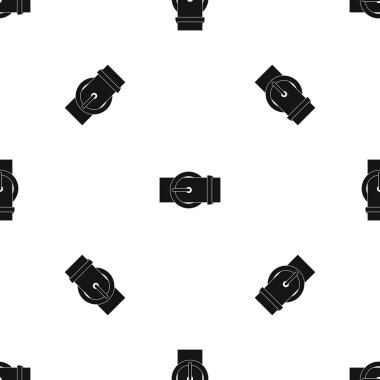 Daire kemer tokası desen sorunsuz siyah