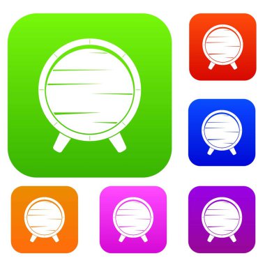 Bacaklar set renk koleksiyonu üzerinde varil