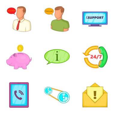 Arkadaşlık Icons set, karikatür tarzı