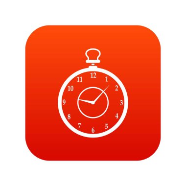 Saat simgesi dijital kırmızı