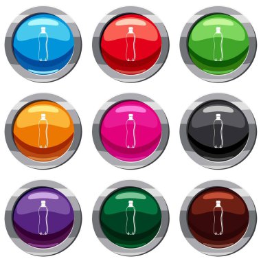 Su şişesi 9 koleksiyonu ayarla