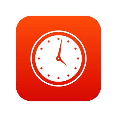 Saat simgesi dijital kırmızı