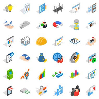 Operatör Icons set, izometrik stili