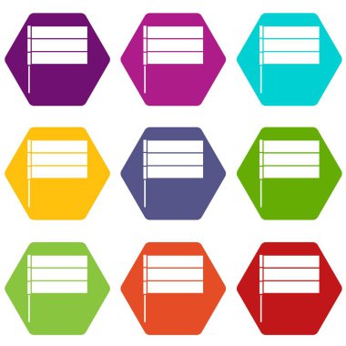 Renk altı yüzlü bayrak simgesi ayarla