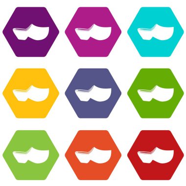 Simge kümesi renk altı yüzlü takunya