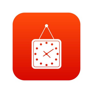 Saat simgesi dijital kırmızı