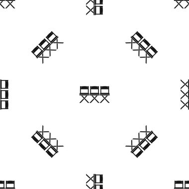 Sandalye desen sorunsuz siyah