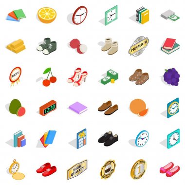 Beceri Icons set, izometrik stili