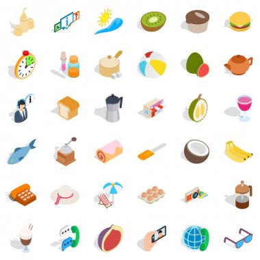 Simgeler kümesi, izometrik stil yemek