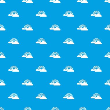 Gökkuşağı ve bulutlar kesintisiz mavi model