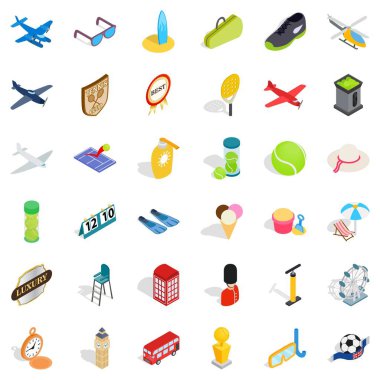 Topu Icons set, izometrik stili