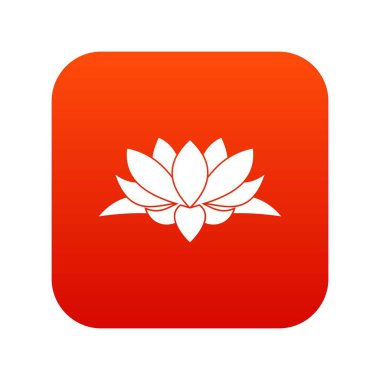 Lotus çiçek simgesi dijital kırmızı