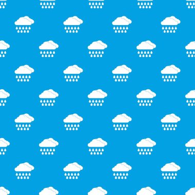 Kesintisiz mavi bulut ve yağmur desen