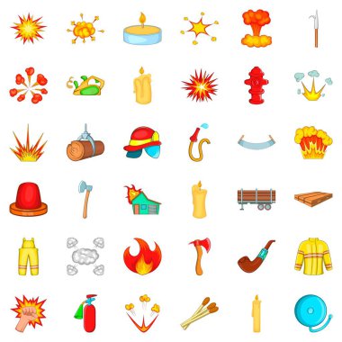 Maç Icons set, karikatür tarzı