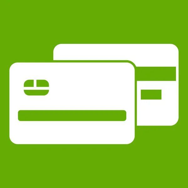 Kreditní kartu ikona zelená — Stockový vektor