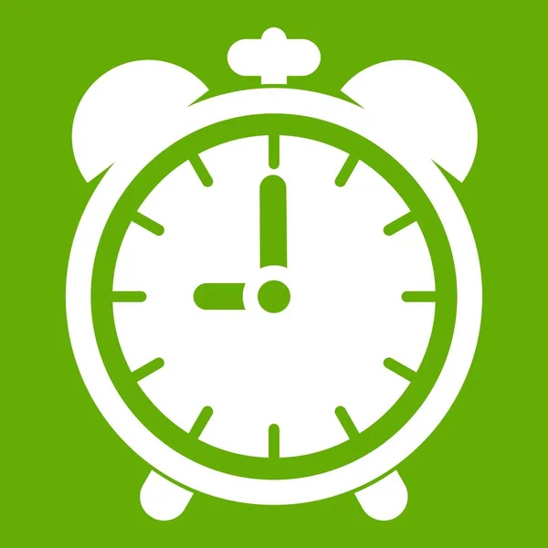 Zielona ikona alarm clock — Wektor stockowy